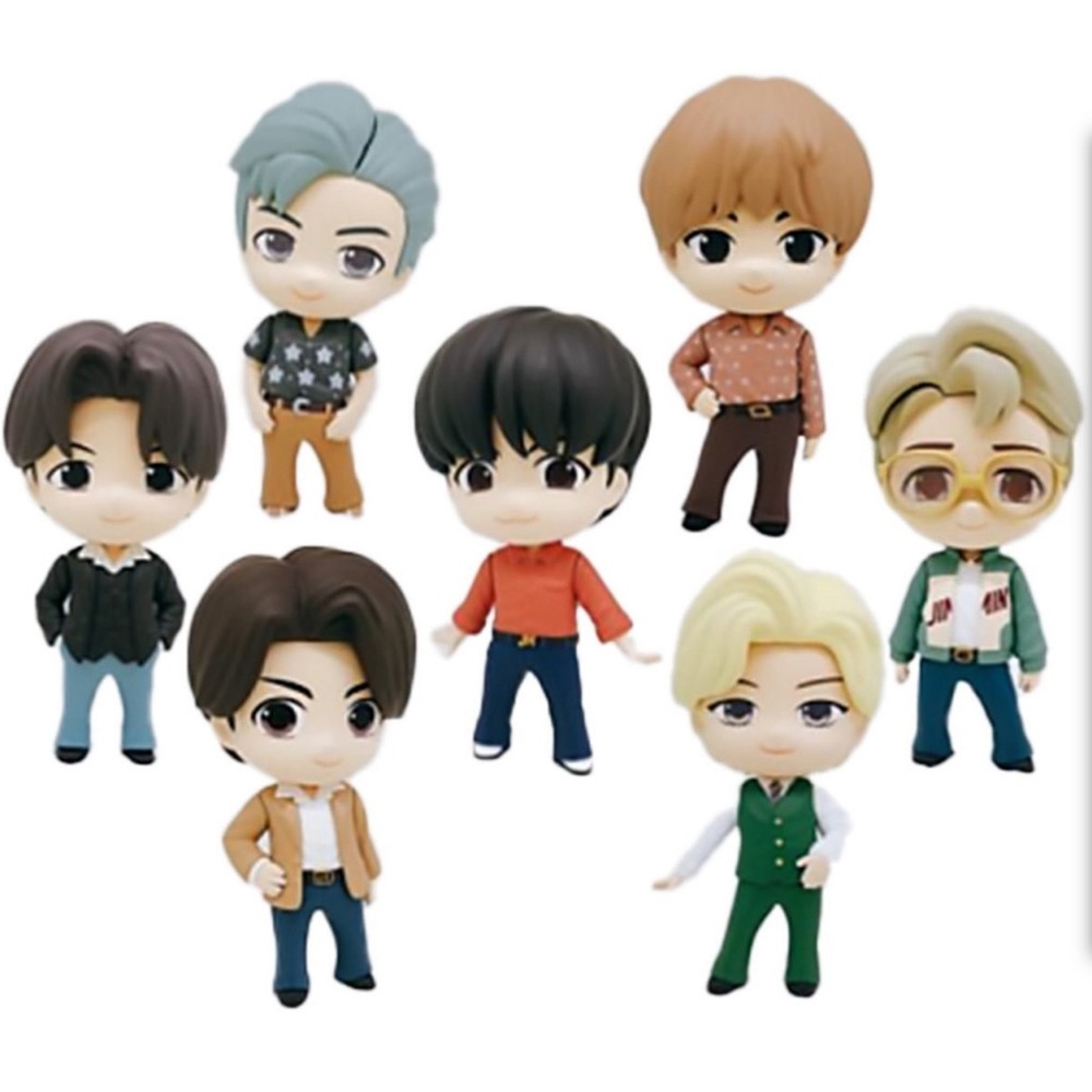 BTS Tiny Tan 3” Chibi Masters Lot (7) Figurines Japan Anime Figure Set Sealed - Picture 3 of 6